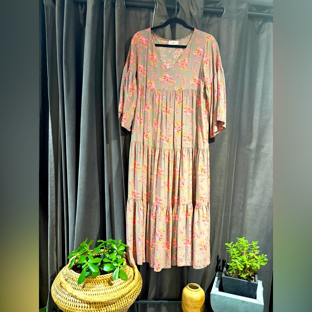 Natural Life floral maxi dress, S